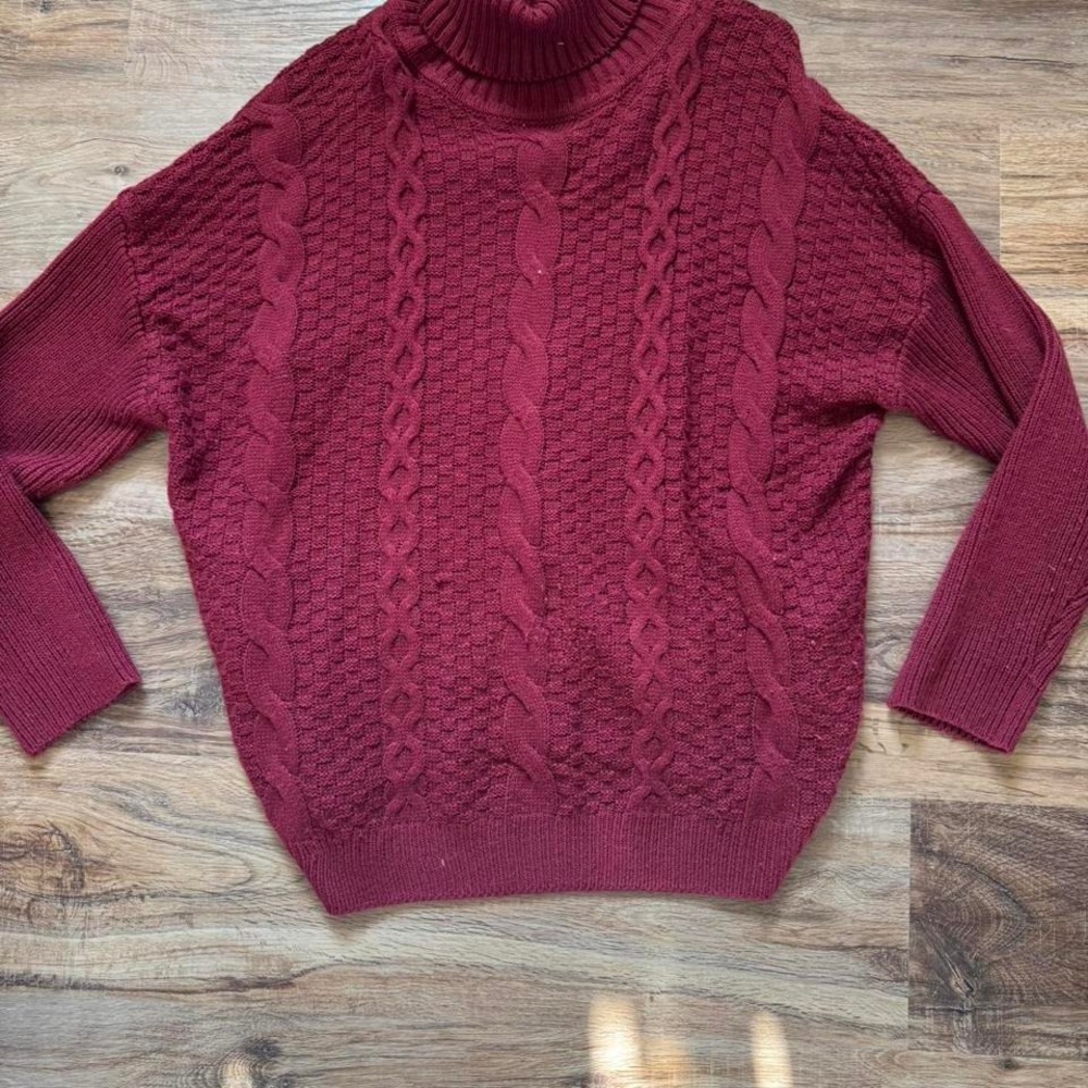 Burgundy Handknit Top